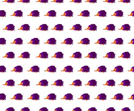 Pattern fabric pattern cartoon animal hedgehog Stock Illustration