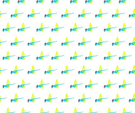 Pattern fabric pattern cartoon animal dragonfly 스톡 일러스트