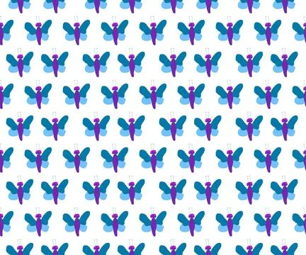 Pattern fabric pattern cartoon animal dragonfly Stock Illustration