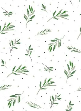 The pattern for the fabric with plants. Stock Illustration