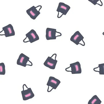 Pattern fabric reusable bag cartoon vector Stockillustratie