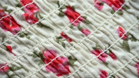 Pattern Fabric Satin Mattress Slider Shot Stock Footage 243982279