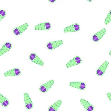 Pattern fabric sleeping bag cartoon vector Stock Illustration