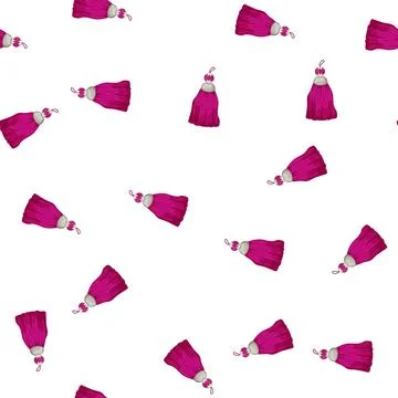 Pattern fabric tassel rope cartoon vector 스톡 일러스트