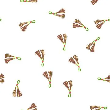 Pattern fabric tassel rope cartoon vector Stock Illustration