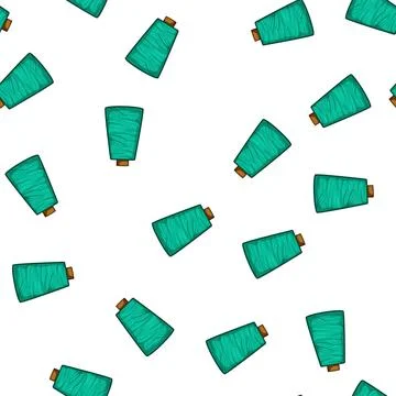 Pattern fabric thread spool cartoon vector Stock Illustration