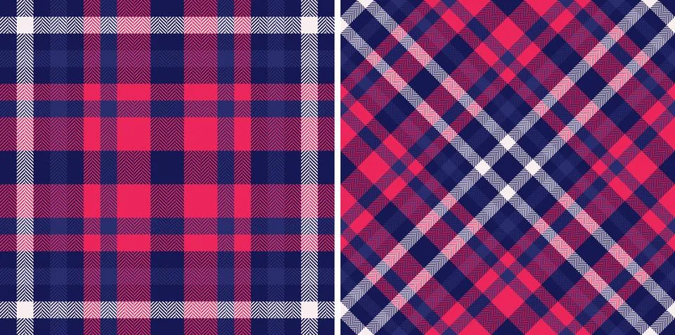 Pattern fabric vector of texture background plaid with a check textile tart.. Stock Illustration