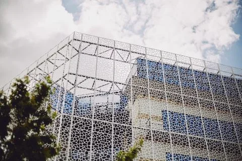Pattern on the facade of a building in Paris Stock Photos