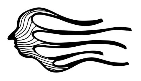 The pattern of the face and the fire . Illustrazione stock