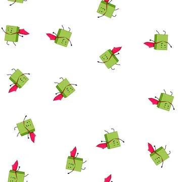 Pattern face book character cartoon vector Stock Illustration