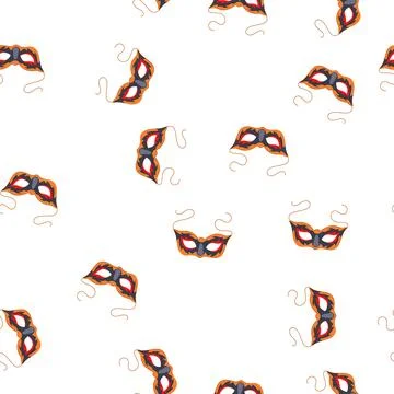 Pattern face carnival mask cartoon vector Stock Illustration