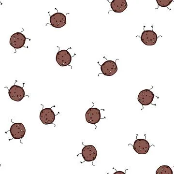 Pattern face cookie character cartoon vector Stock Illustration