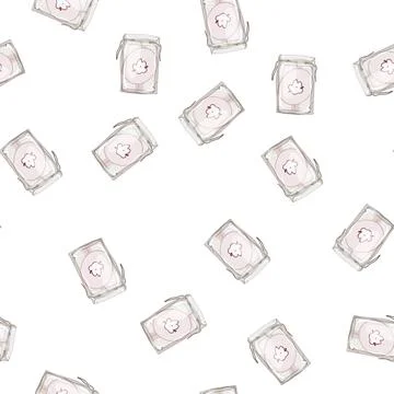 Pattern face cotton pad cartoon vector Stock Illustration