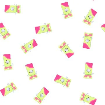 Pattern face cotton pads cartoon vector Stock Illustration