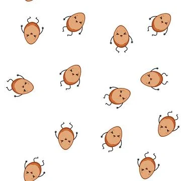 Pattern face egg character cartoon vector Stock Illustration