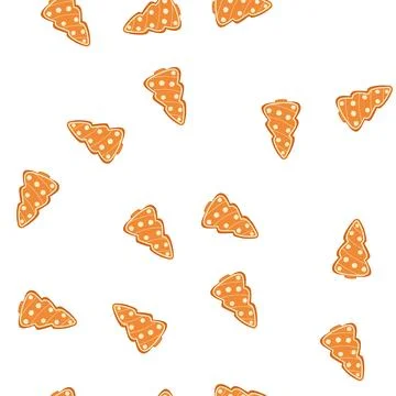 Pattern face gingerbread cartoon vector Stock Illustration