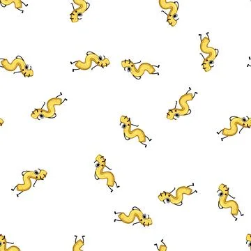 Pattern face pasta character cartoon vector Stock Illustration
