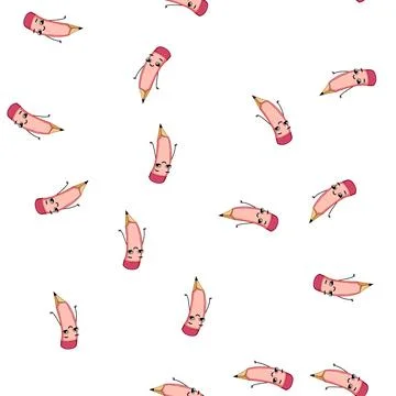 Pattern face pen character cartoon vector イラスト素材