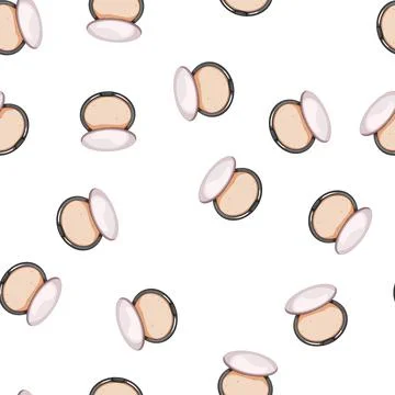 Pattern face powder cosmetic cartoon vector Stock Illustration