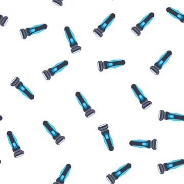 Pattern face shaver electric cartoon vector Illustrazione stock