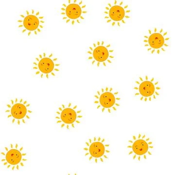 Pattern face sun character cartoon vector 스톡 일러스트