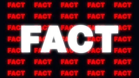 Pattern with fact lettering ideal for tv productions Illustrazione stock