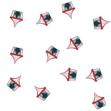 Pattern fair circus tent cartoon vector イラスト素材
