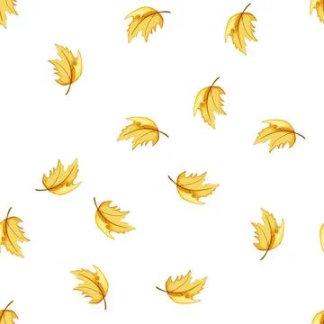 Pattern fall maple leaf cartoon vector Stockillustratie