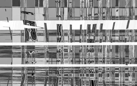 Pattern of fantasy electric tecno background in black and white Stock Illustration