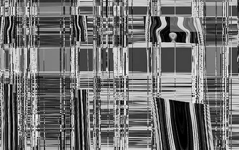 Pattern of fantasy electric tecno background in black and white Stock Illustration
