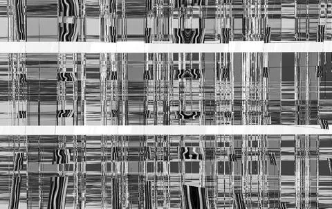 Pattern of fantasy electric tecno background in black and white Stock Illustration