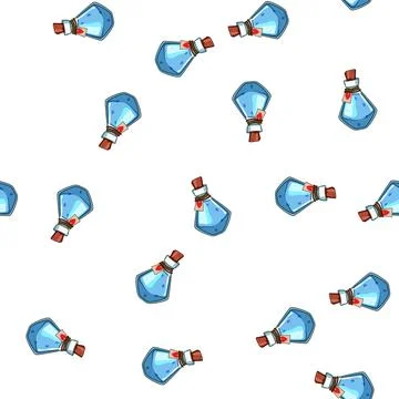 Pattern Fantasy magic health potion for game interface Stock Illustration