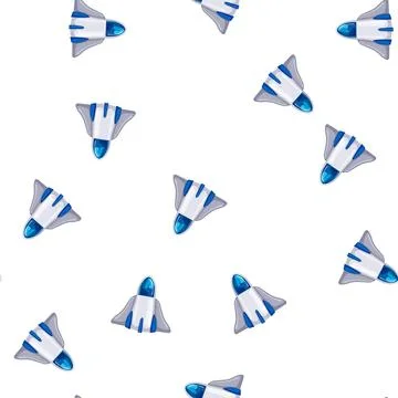 Pattern fantasy rocket toy cartoon vector Stock Illustration