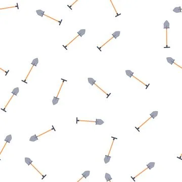 Pattern farm shovel cartoon vector 库存插图