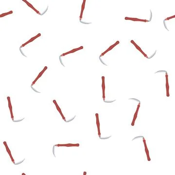 Pattern farming scythe cartoon vector Stock Illustration