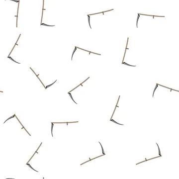 Pattern farming scythe cartoon vector イラスト素材