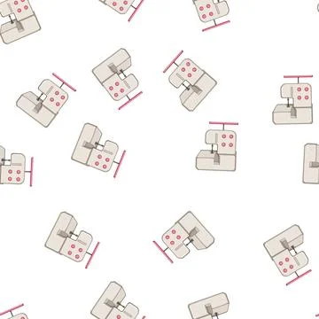 Pattern fashion overlock cartoon vector Stockillustratie