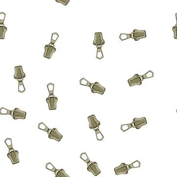 Pattern fashion zipper puller cartoon vector Stock Illustration