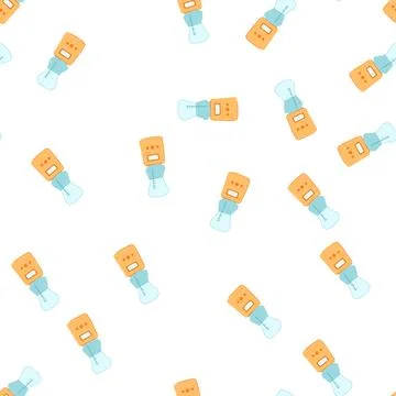 Pattern fast bottle warmer cartoon vector Stock Illustration