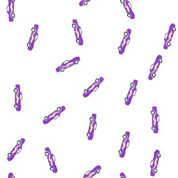 Pattern fast toy car cartoon vector Stock Illustration