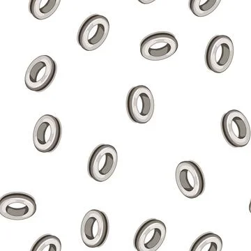 Pattern fastener grommet ring cartoon vector Stock Illustration