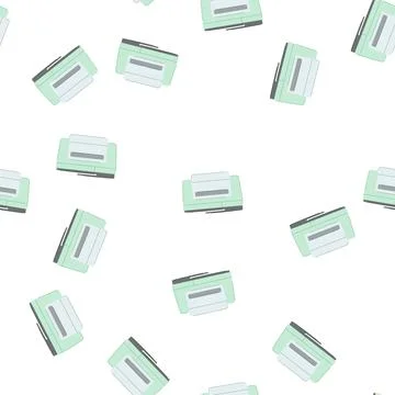Pattern fax printer paper cartoon vector Stock Illustration