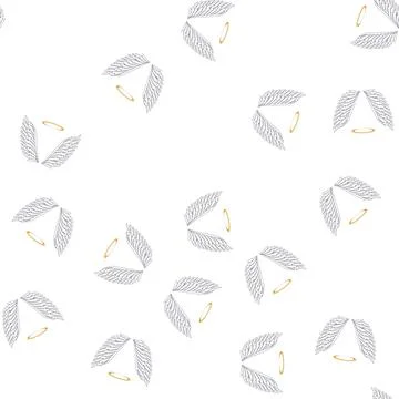 Pattern feather wing angel cartoon vector イラスト素材