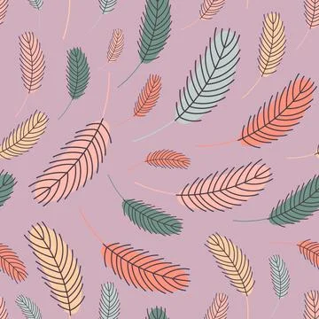 Pattern with feathers. Pattern with feathers. Vector illustration Stock Illustration