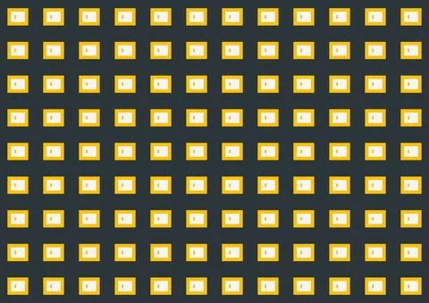 Pattern featuring a rhythmic grid of simplified pixel-art monkey Иллюстрация
