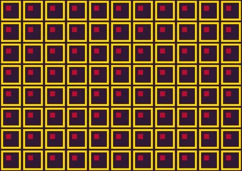 Pattern featuring a structured grid of deep violet squares Stock Illustration