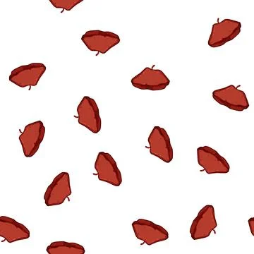 Pattern felt beret cartoon vector Stockillustratie