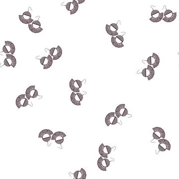Pattern female boho earrings cartoon vector 库存插图