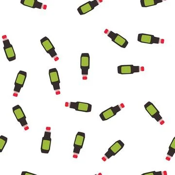 Pattern fermentation soy sauce cartoon vector Stock Illustration
