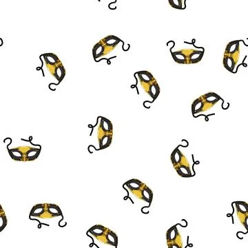 Pattern festive carnival mask cartoon vector Stock-Illustration